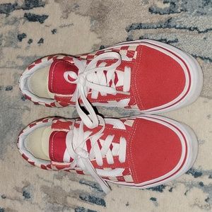 Red Checkered Vans